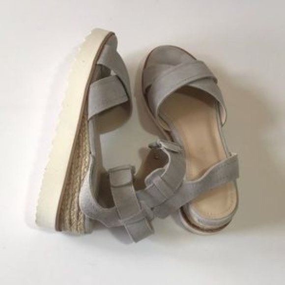Marc Fisher Jovana Suede Leather Cross Strap Wedge - Picture 7 of 8